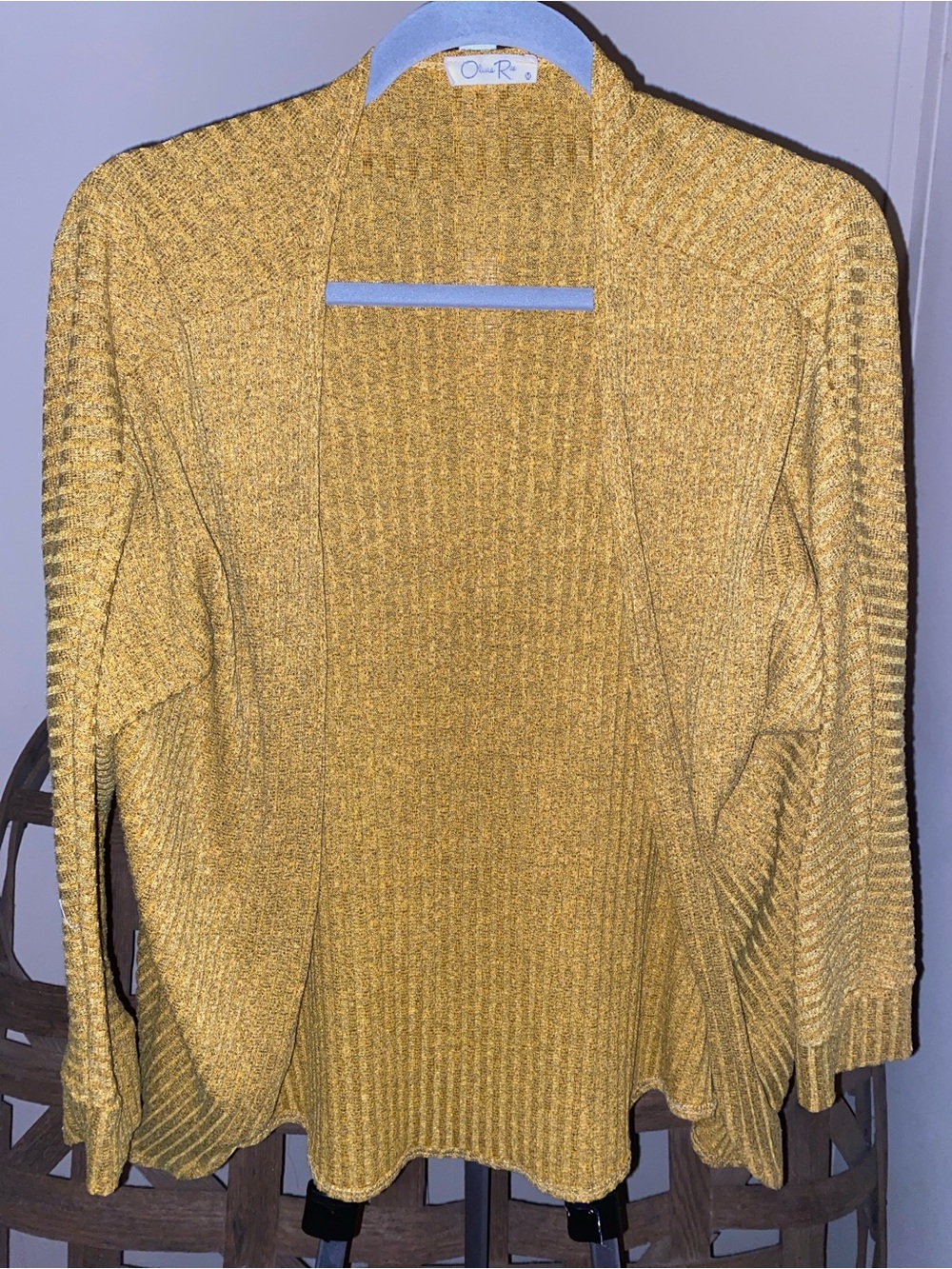 Open-Front Ribbed Sweater Cardigan